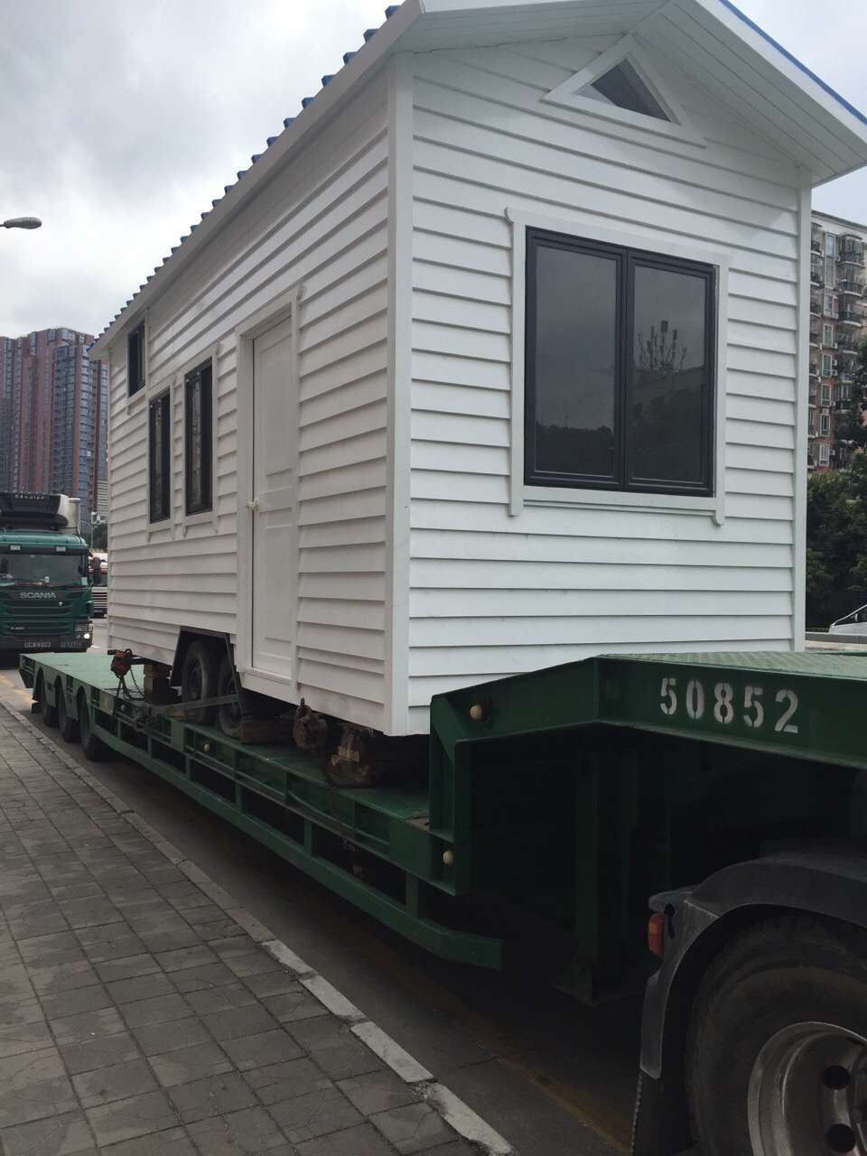 江門到香港物流專線，江門到香港移動房車運輸案例